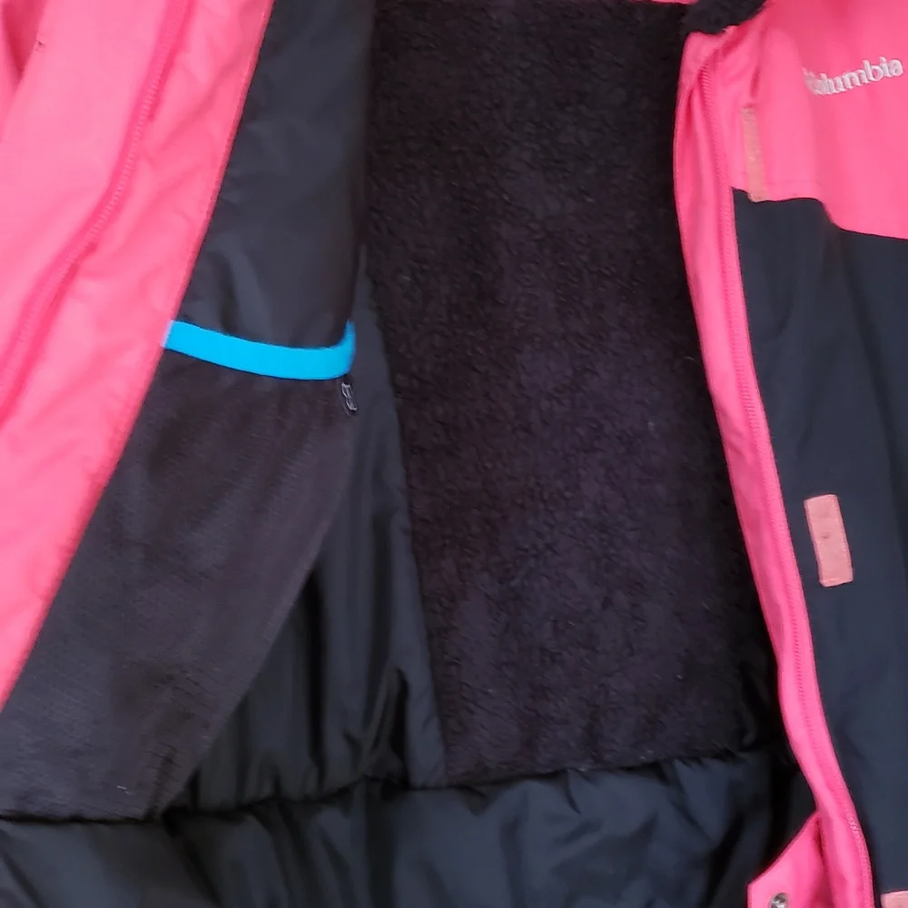Columbia Kid's Coral/Black Coat Size 14-16